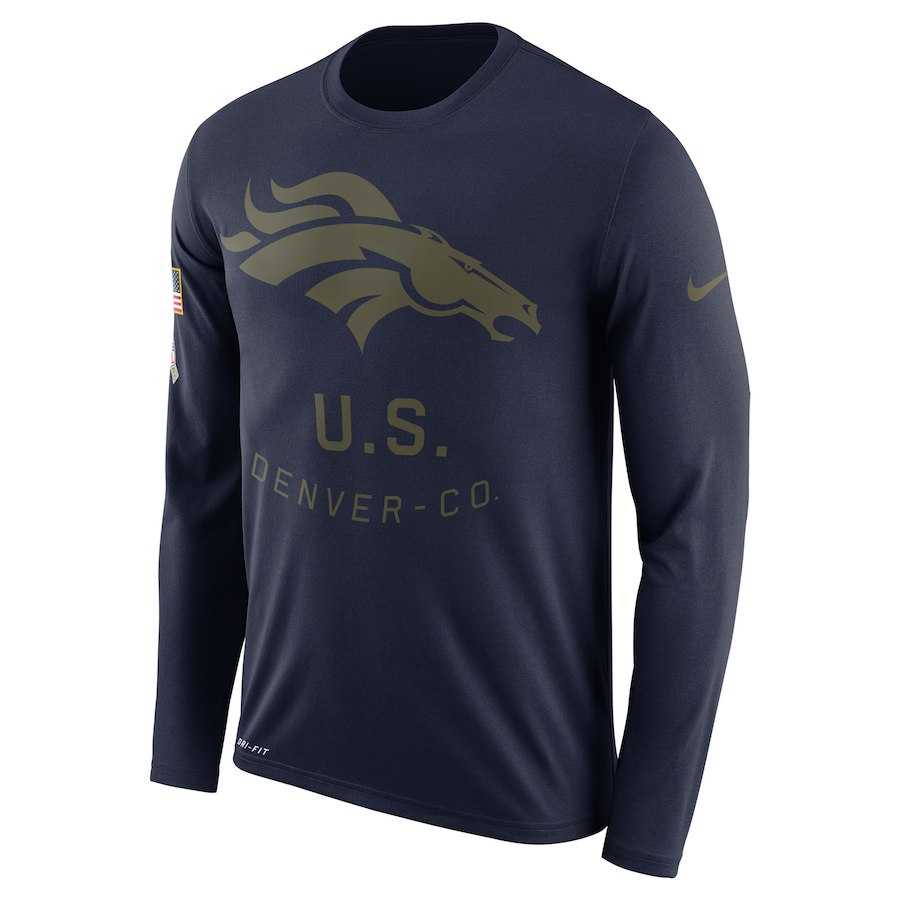 Men's Denver Broncos Nike Salute to Service Sideline Legend Performance Long Sleeve T-Shirt Navy,We sell and wholesale Men's Denver Broncos Nike Salute to Service Sideline Legend Performance Long Sleeve T-Shirt Navy on line form chian!